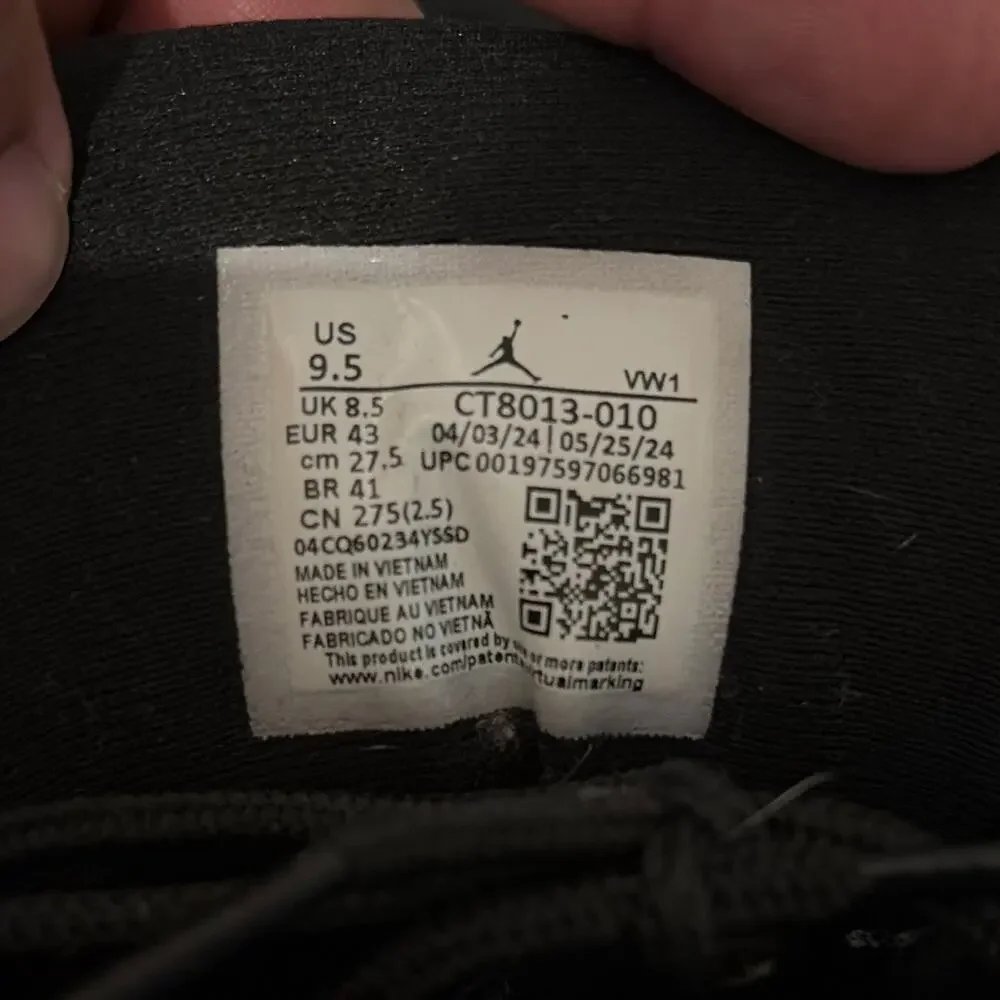 Jordan Air Jordan 12 Retro Barons CT8013-010 Black/Wolf Grey/White